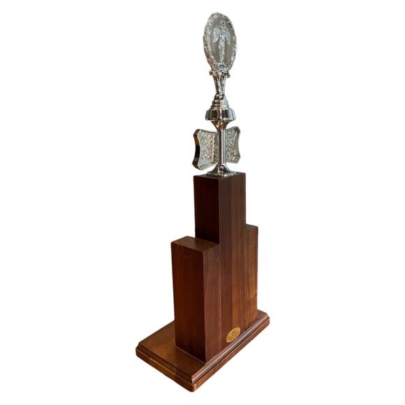 Vintage 1981 Indiana Gun Club Big Bore Shooting Trophy Plastic Wood - Picture 7 of 9